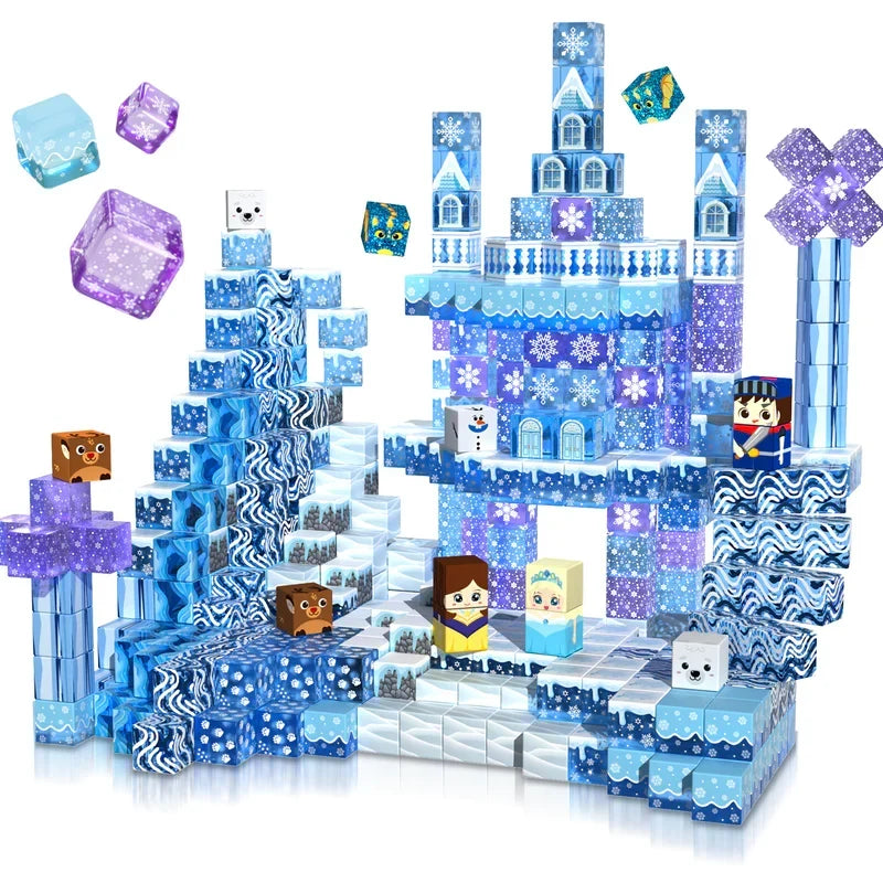 Blue Magnetic Castle Building Set
