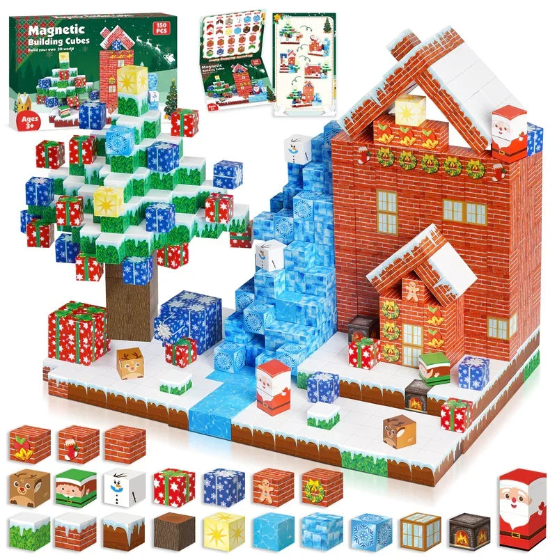 Christmas Magnetic Building Blocks Set