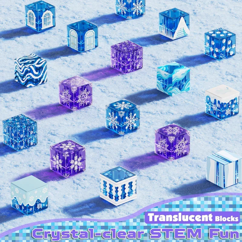 Blue Magnetic Castle Building Set