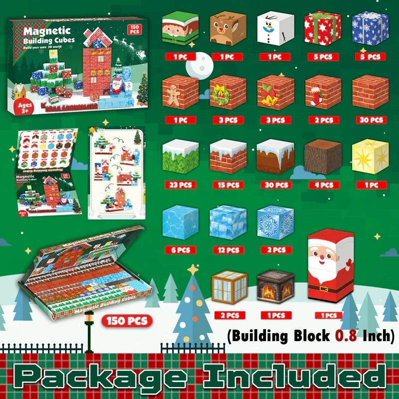 Christmas Magnetic Building Blocks Set