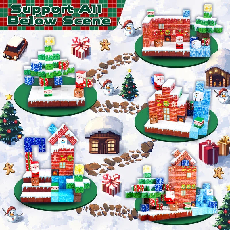 Christmas Magnetic Building Blocks Set