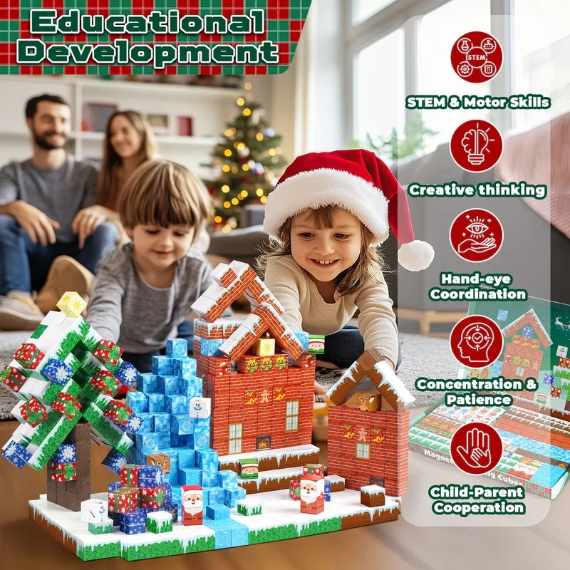Christmas Magnetic Building Blocks Set