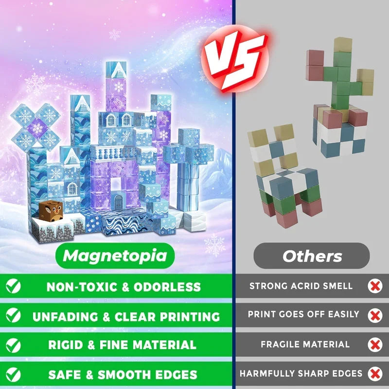 Blue Magnetic Castle Building Set