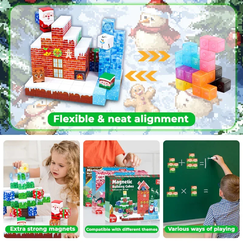 Christmas Magnetic Building Blocks Set